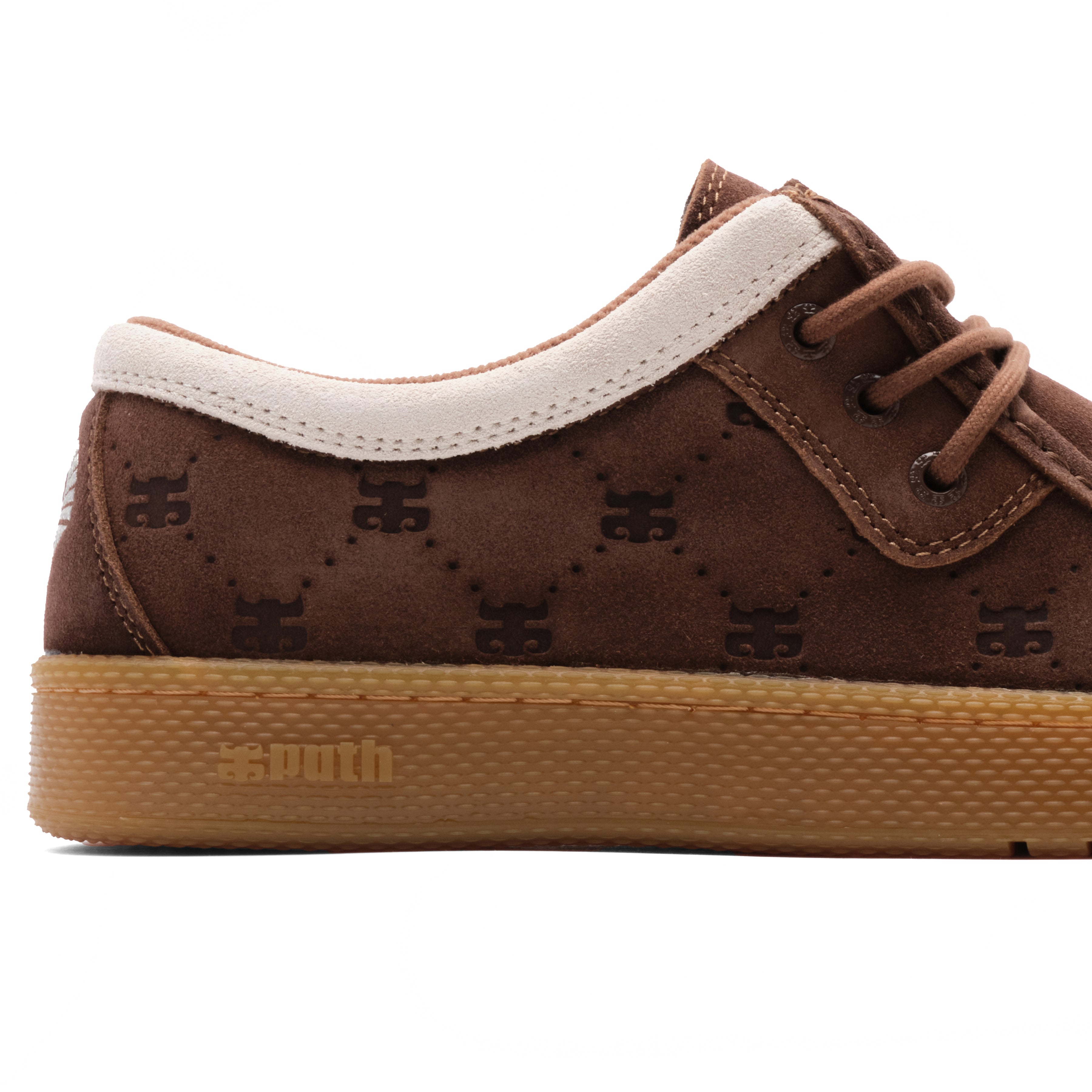 CATS LOW - BROWN EMBOSSED SUEDE