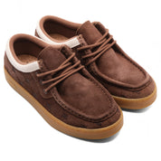 CATS LOW - BROWN EMBOSSED SUEDE