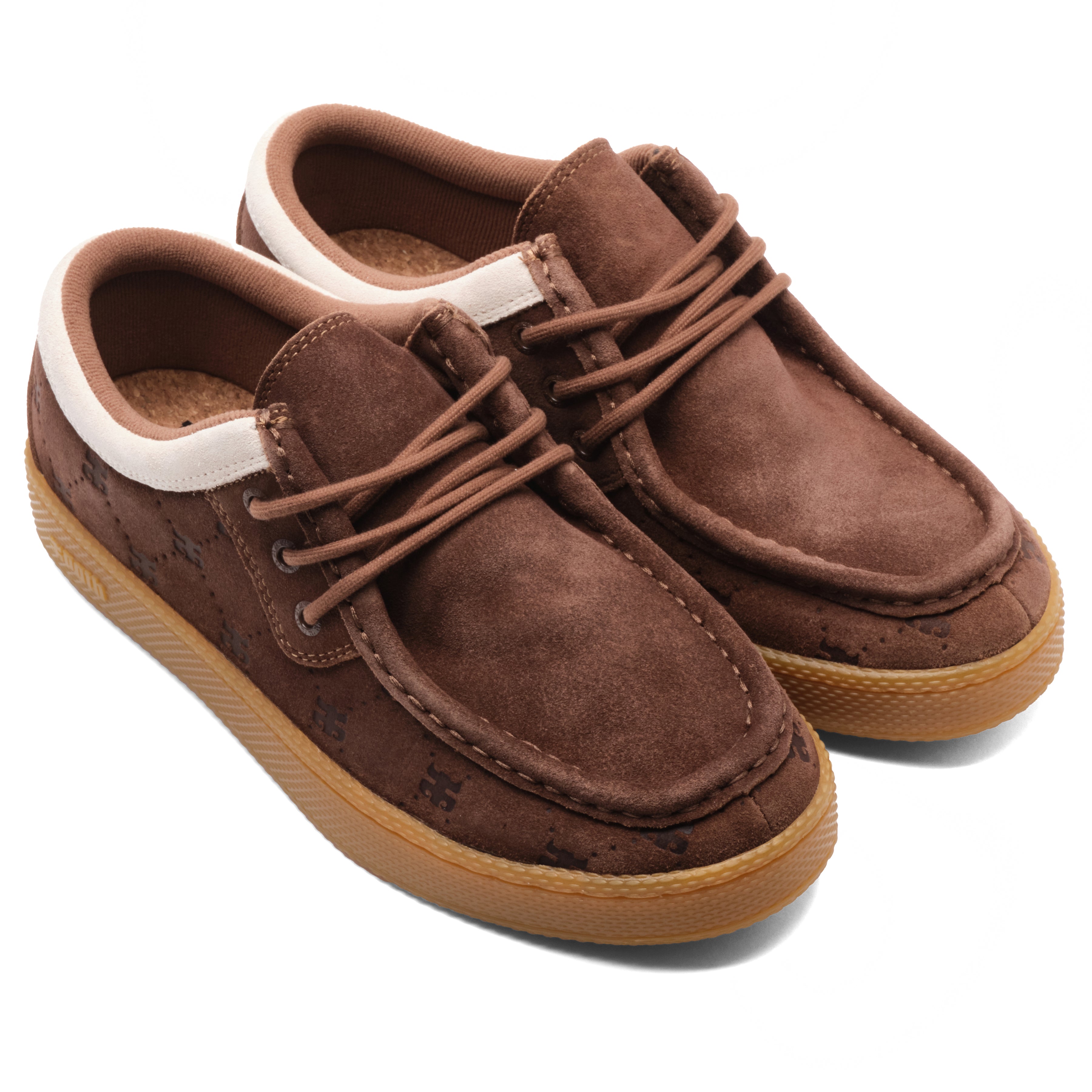 CATS LOW - BROWN EMBOSSED SUEDE