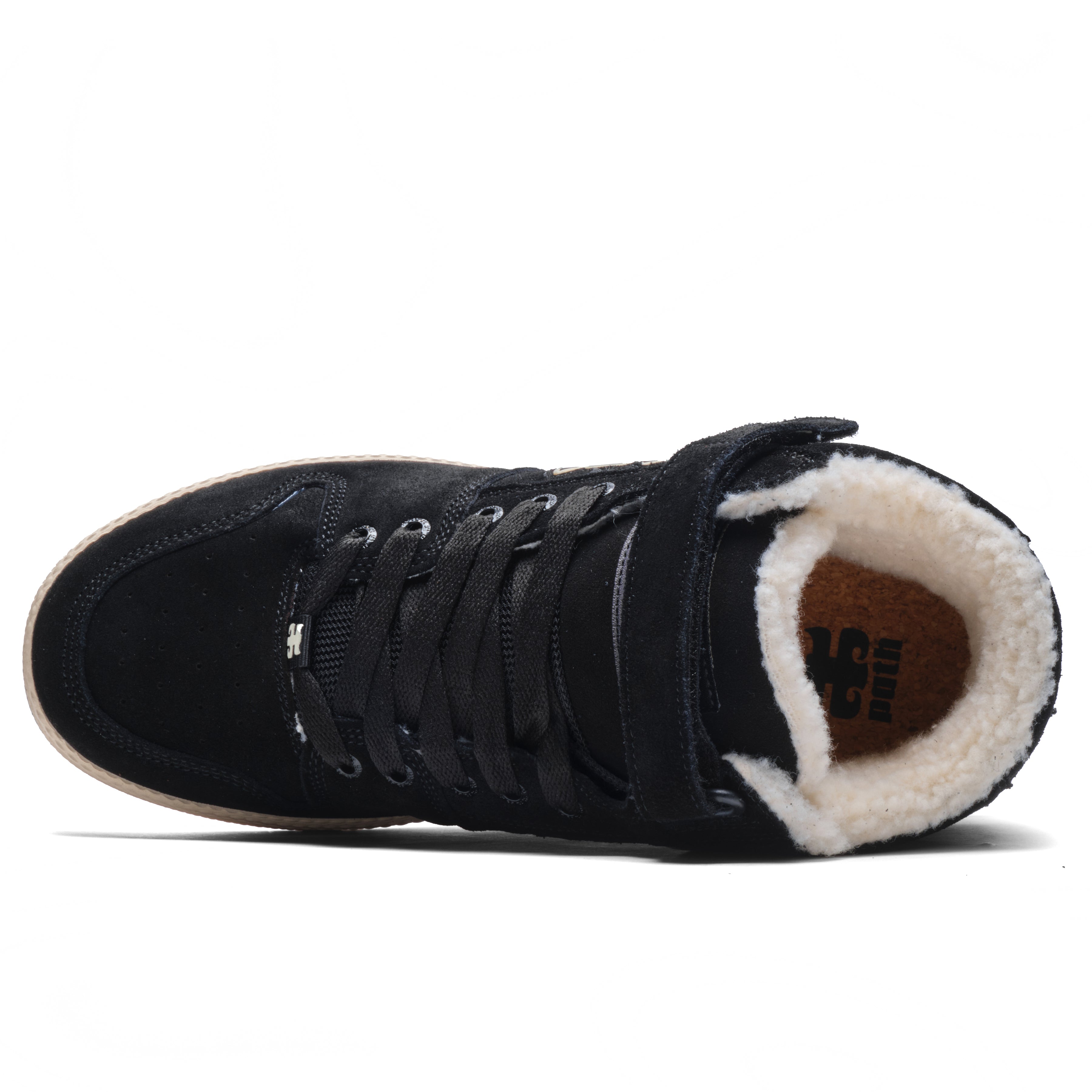 GRASSHOPPER - BLACK WAXED SUEDE & SHEARLING